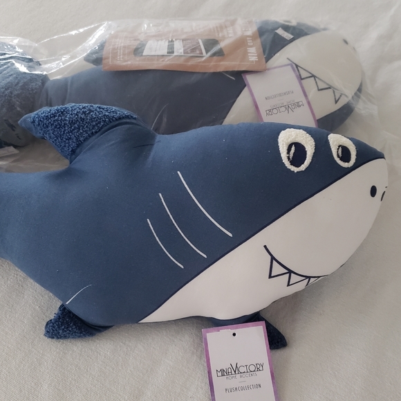 Mina Victory Plush Shark Decorative Pillow Collection Set of 2 - Discontinued - Picture 1 of 12
